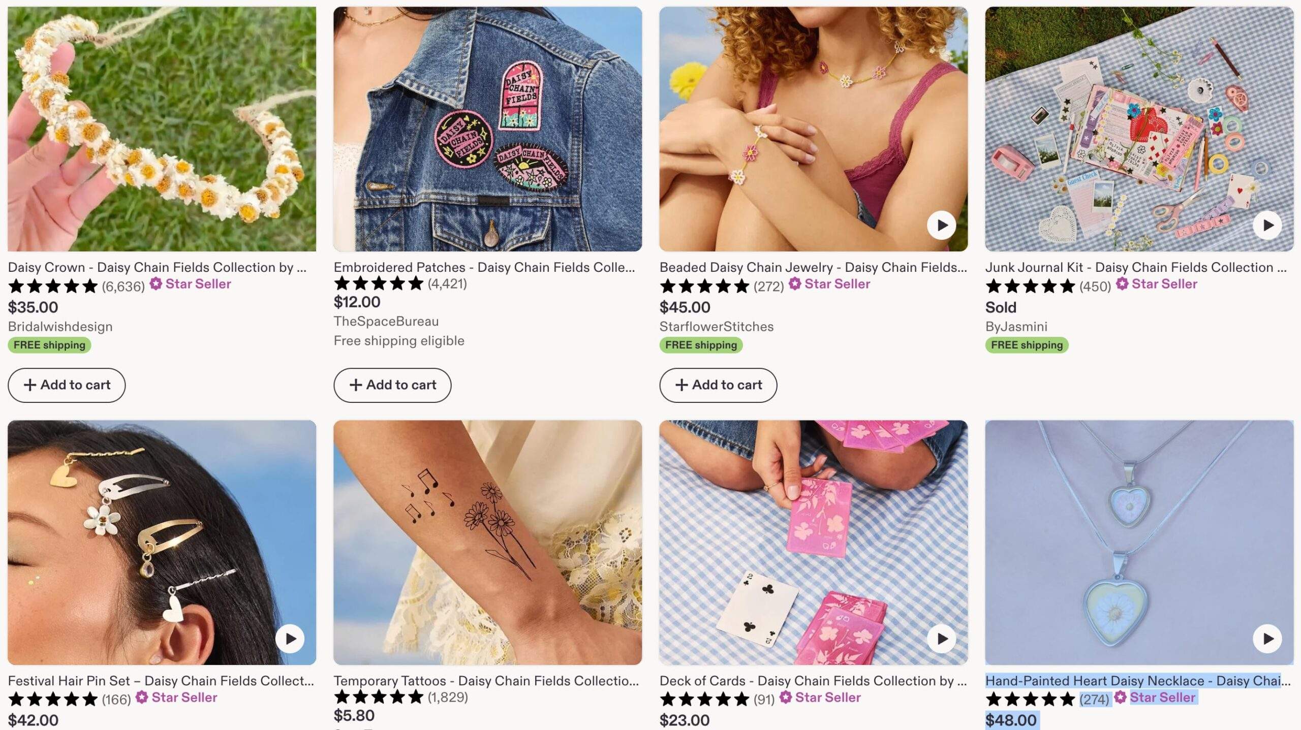 Daisy Chain Fields Etsy Limited Edition