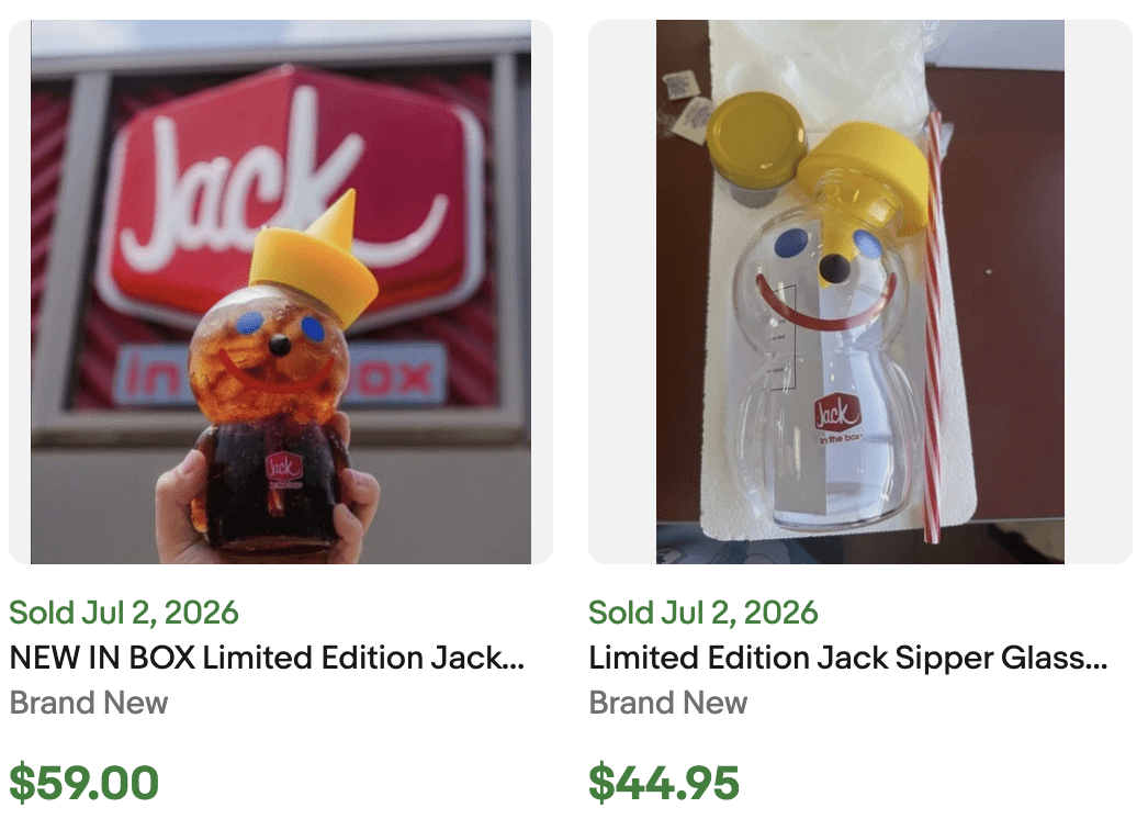Jack Box Glass Sipper for Sale