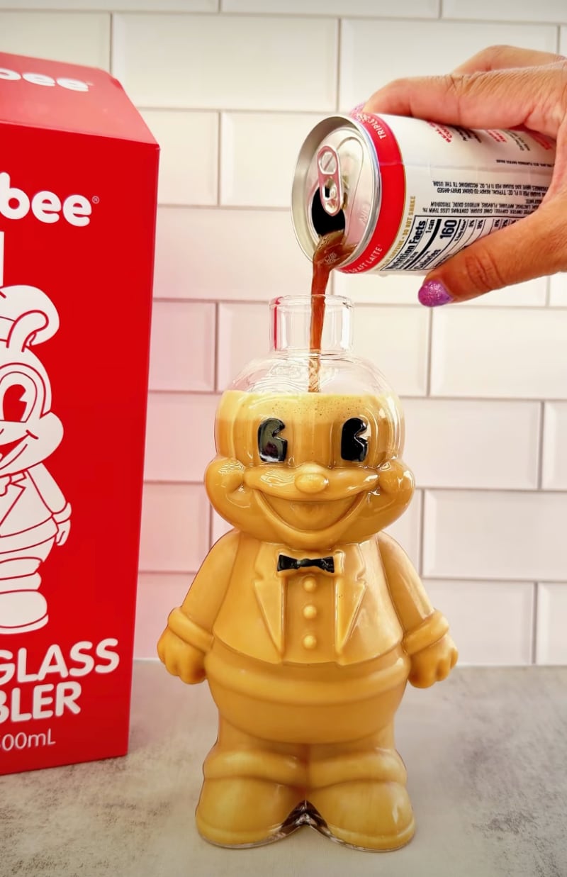Jollibee Glass Cup Bearista 500ml Details