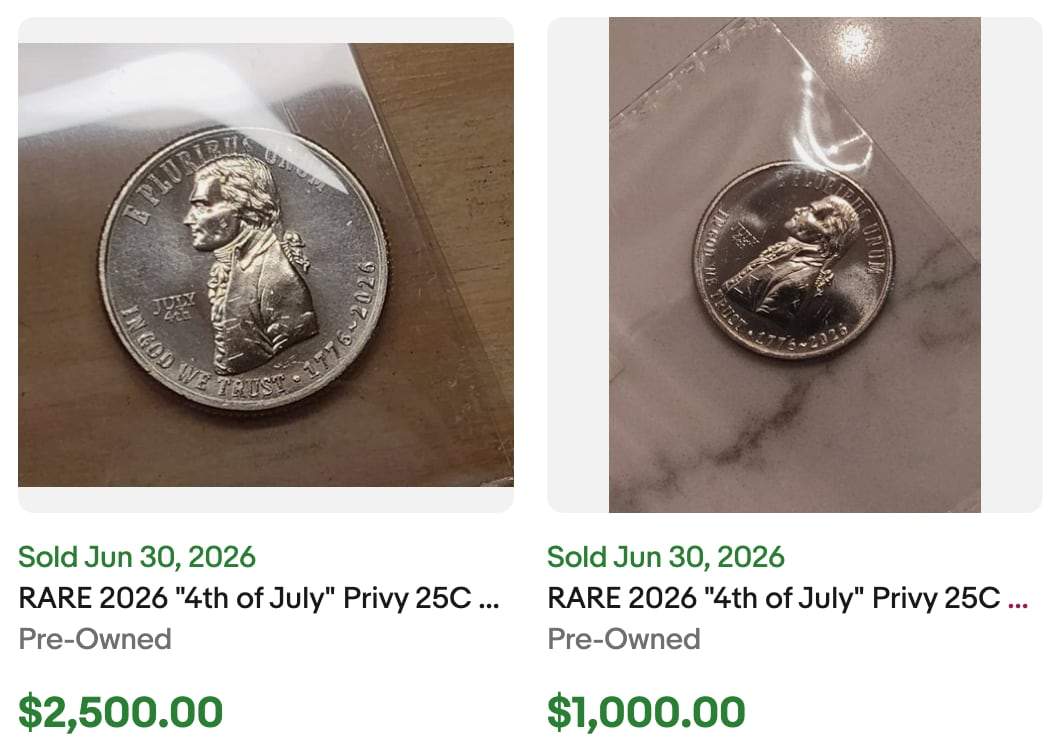 2026 July 4th Quarter for Sale