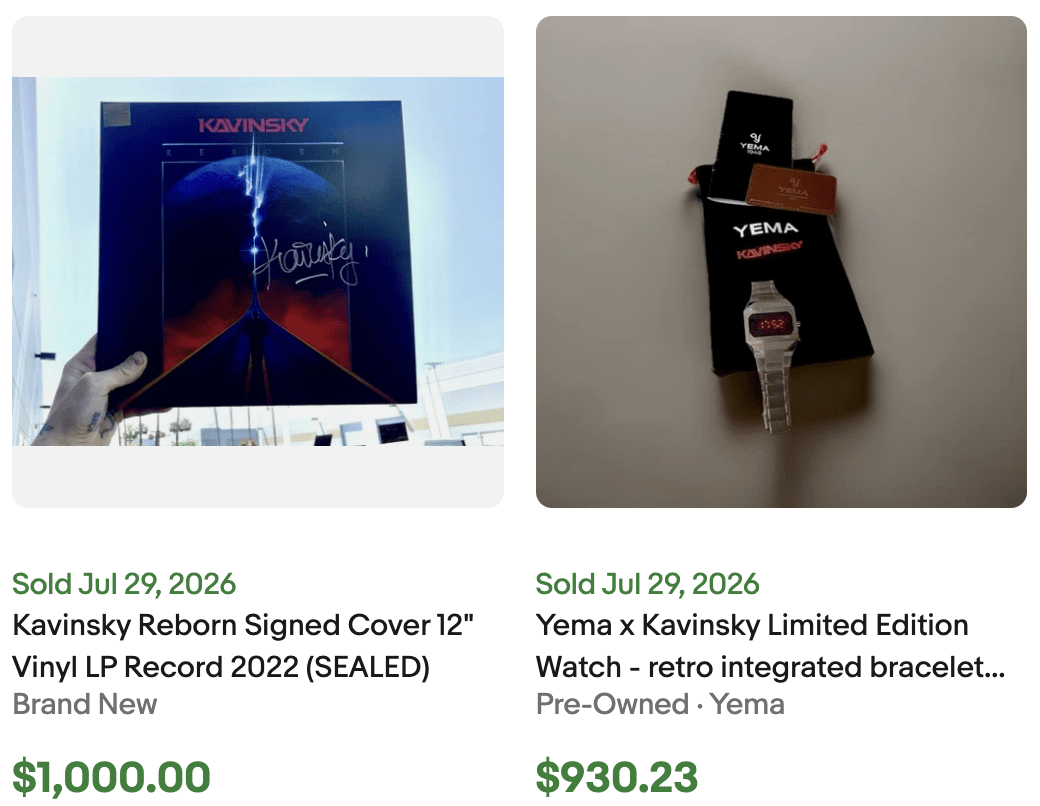 Kavinsky Signed Vinyl Watch for Sale