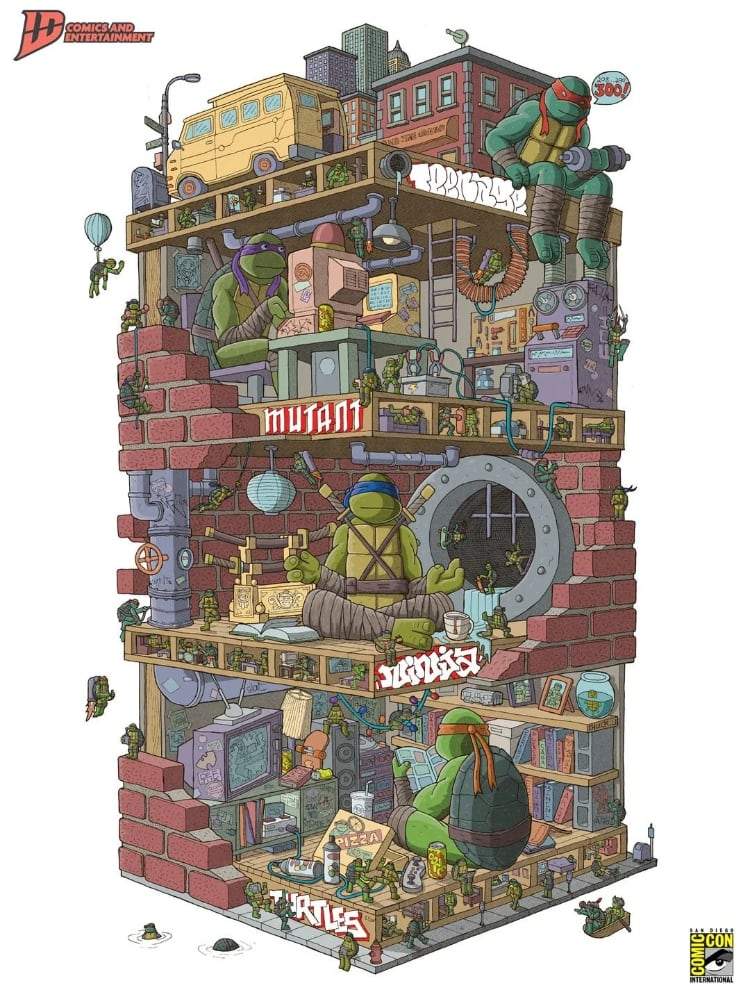SDCC 2026 TMNT Chuck U Lithograph