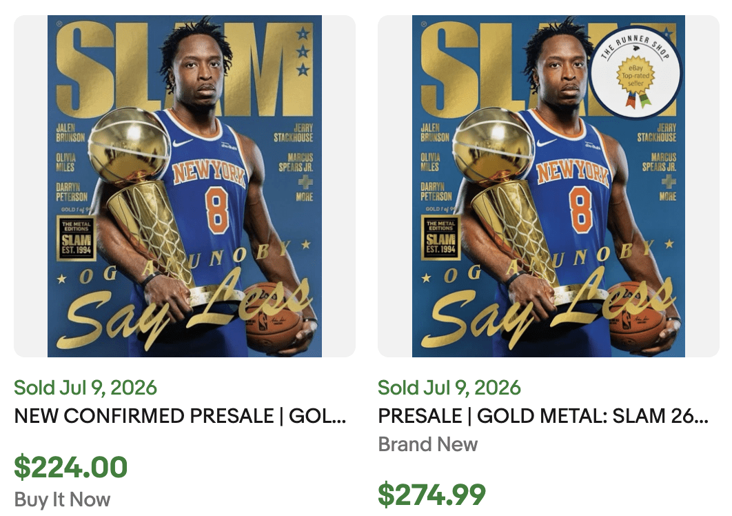 Slam 263 Anunoby Gold for Sale