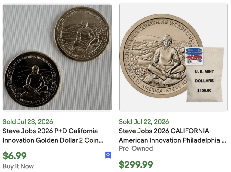 The Mint Restocked Steve Jobs $1 Coins Today - Resell Calendar