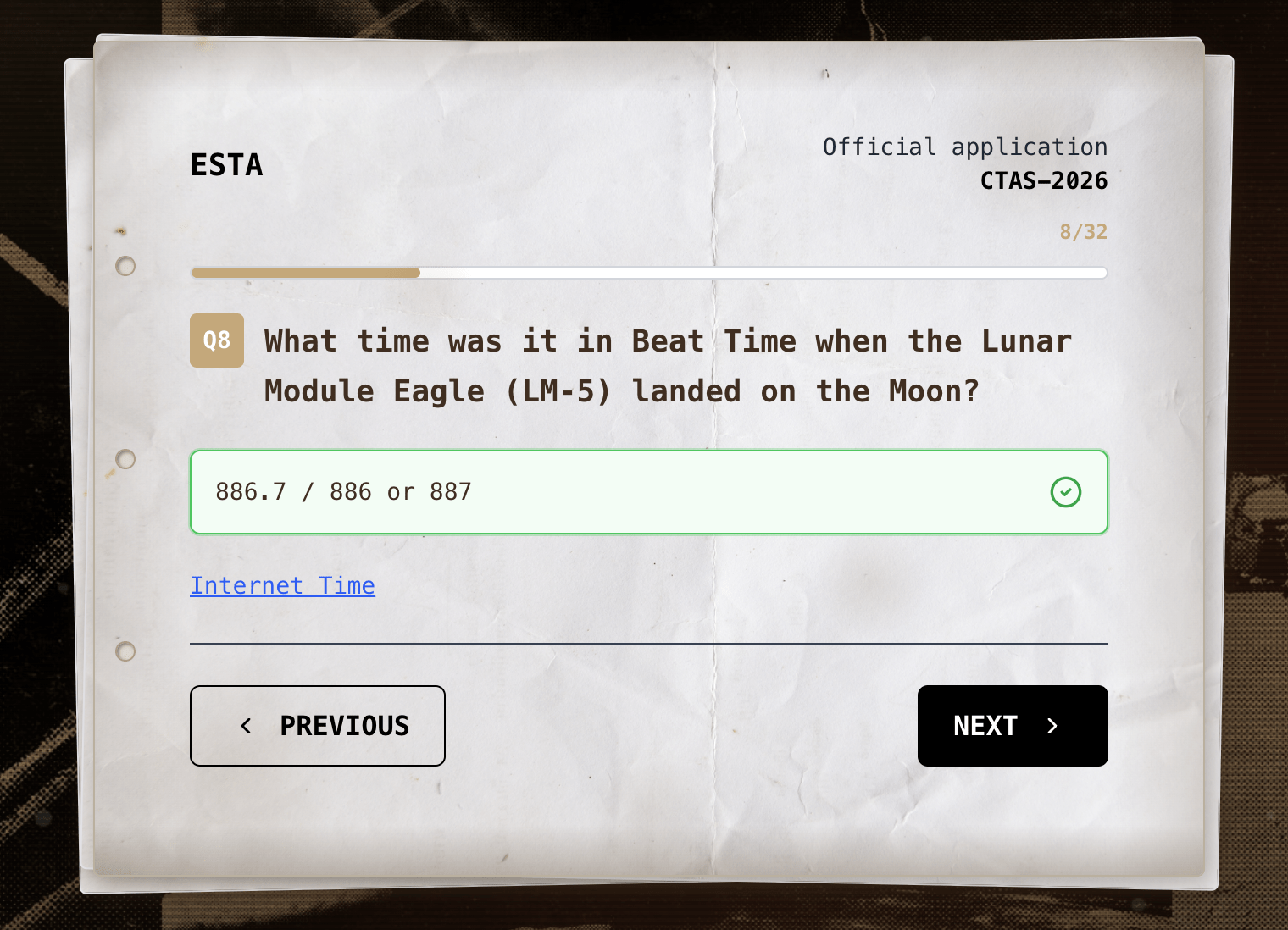 MoonSwatch 1969 ESTA Beat Time Question