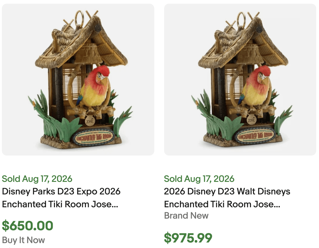 D23 Jose Parrot Animatronic for Sale