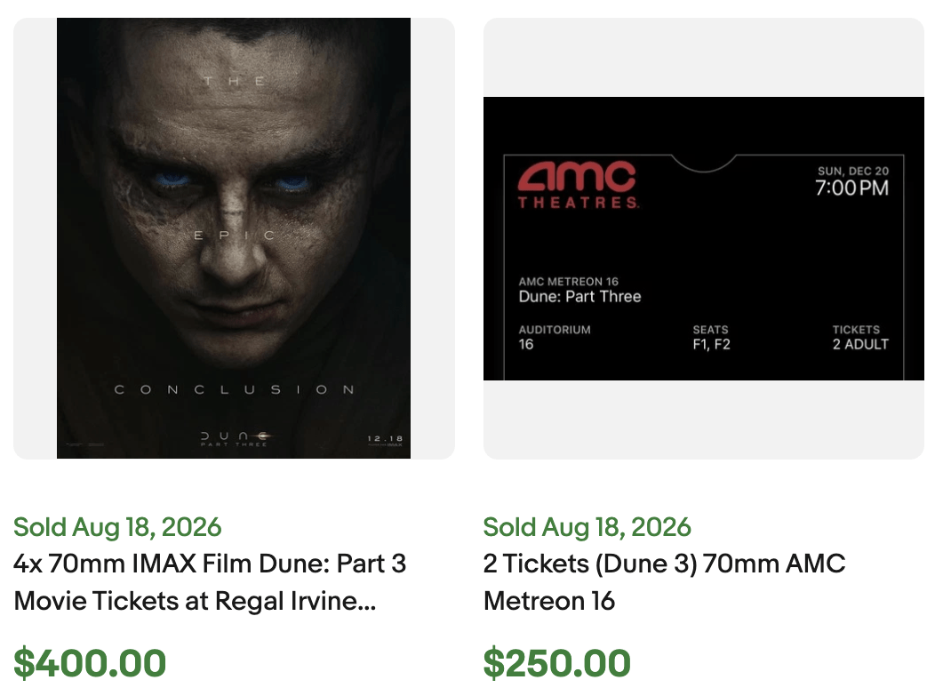 Dune 3 Insider Ticket for Sale