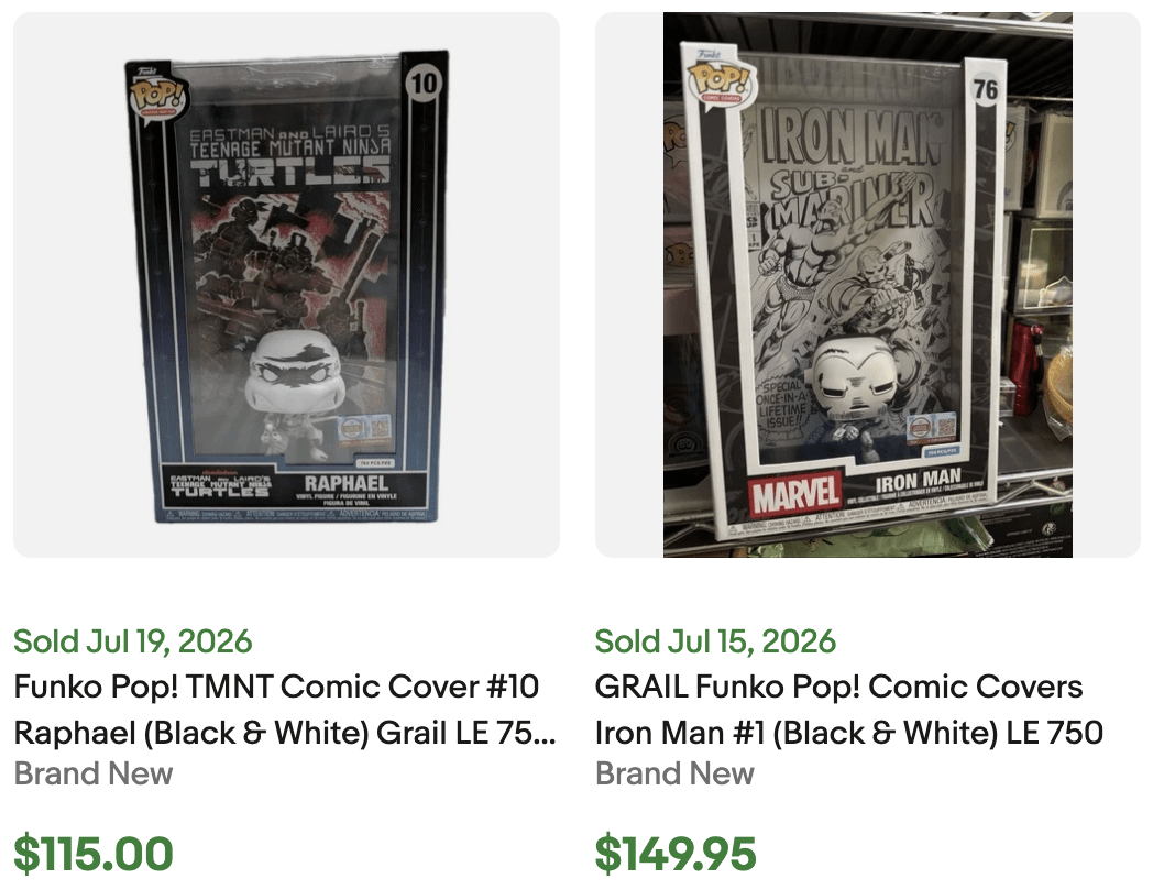 Funko Black White Comic for Sale