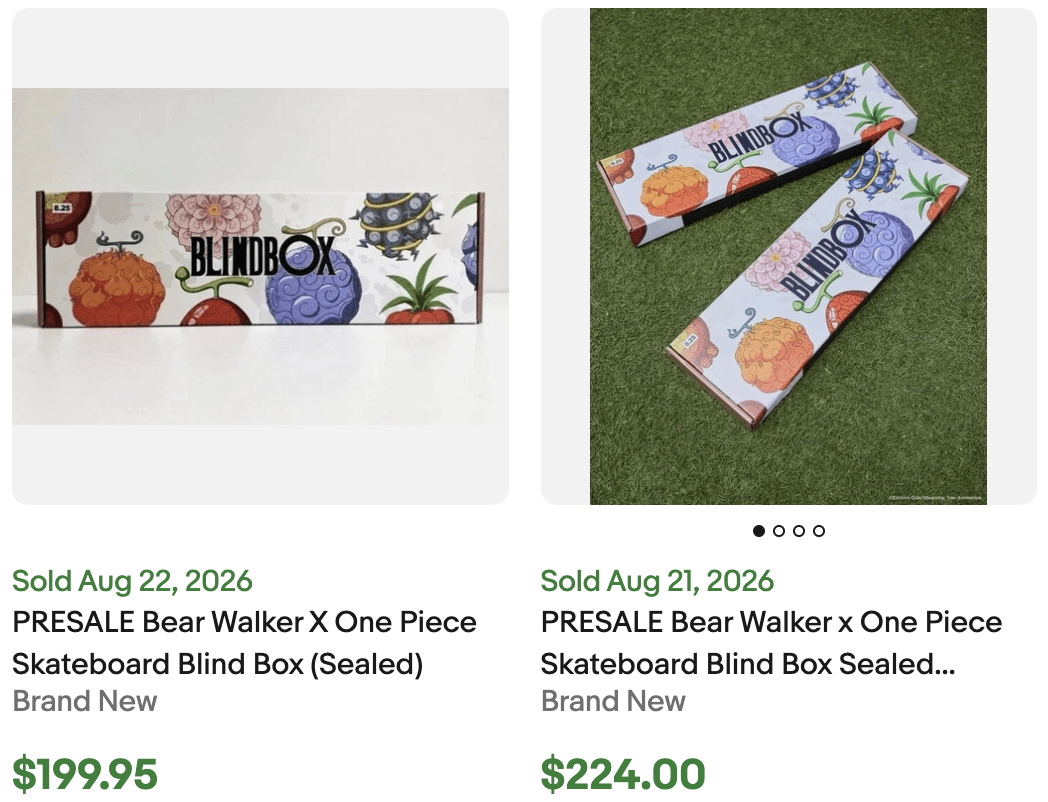 One Piece Skateboard Blind Bag eBay