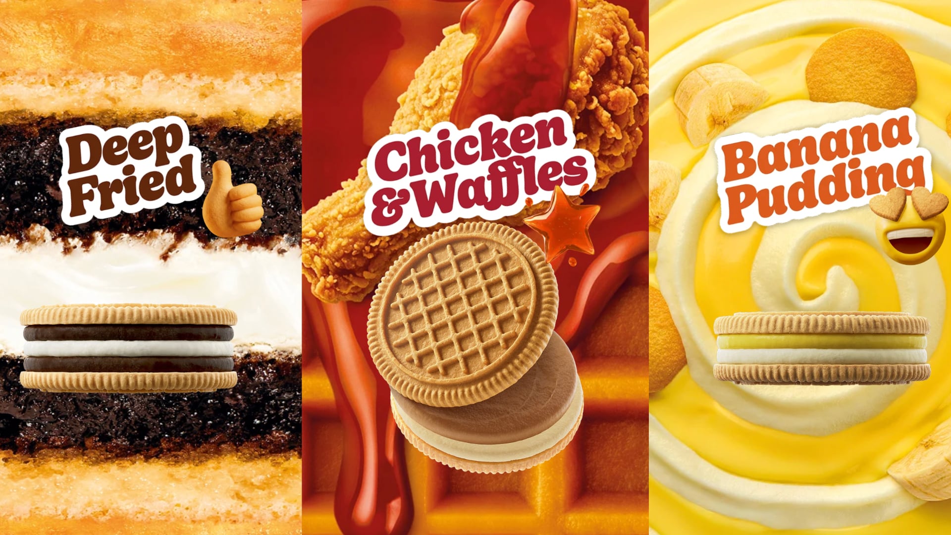 Oreo Chicken Waffles Deep Fried Banana