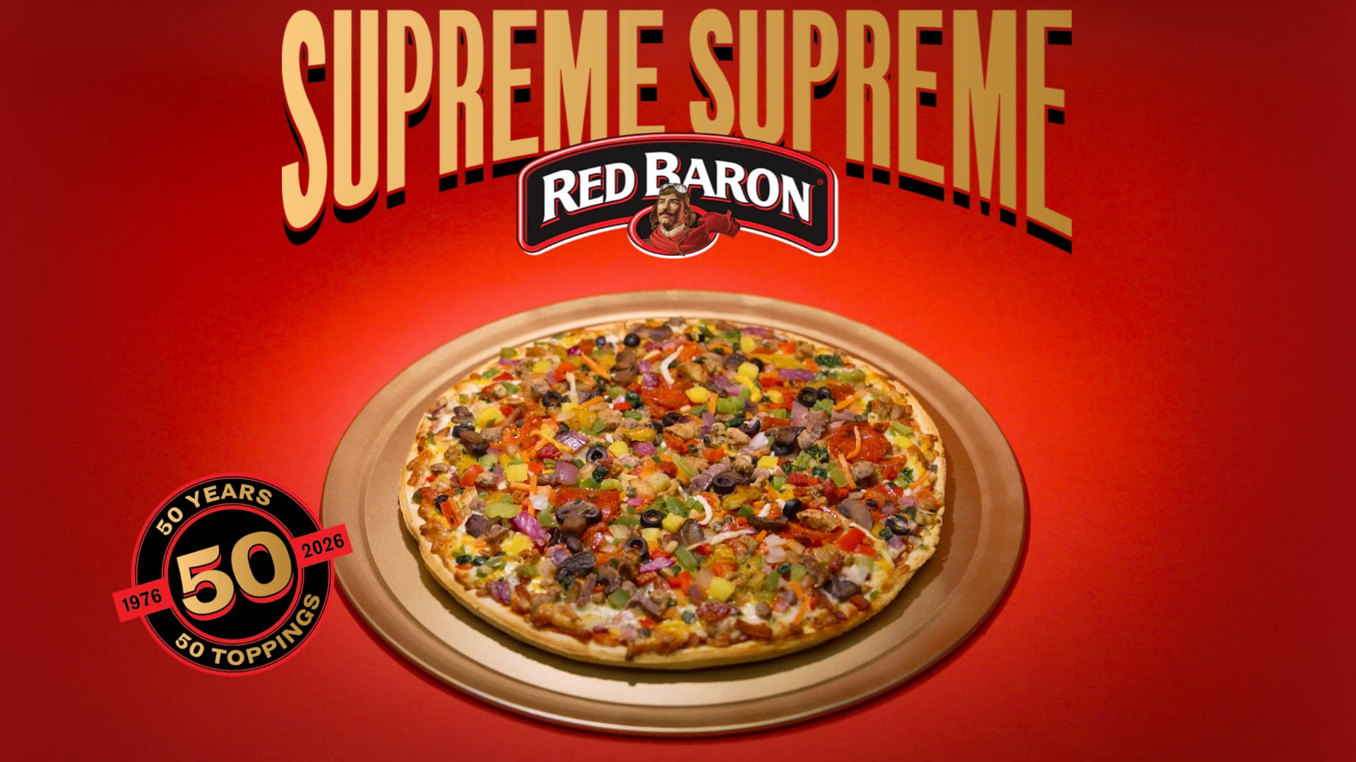 Red Baron Supreme Pizza 50 Toppings
