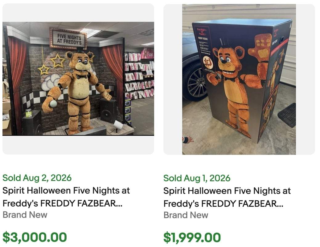 Spirit Halloween Freddy Fazbear for Sale