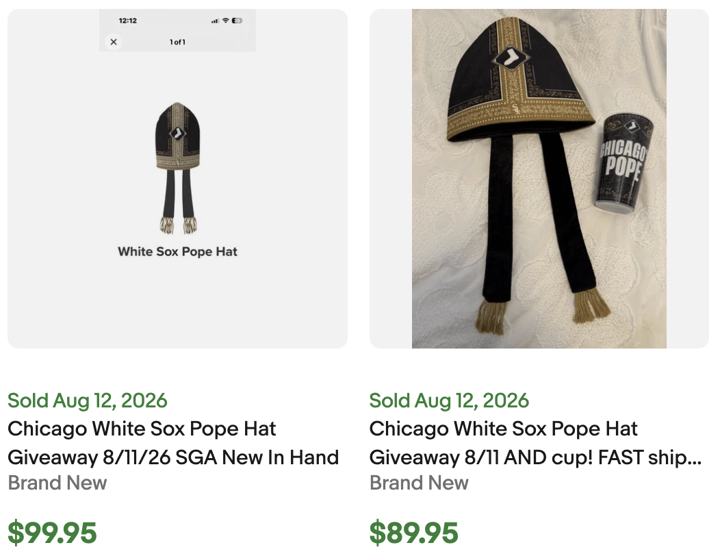 White Sox Pope Hat for Sale