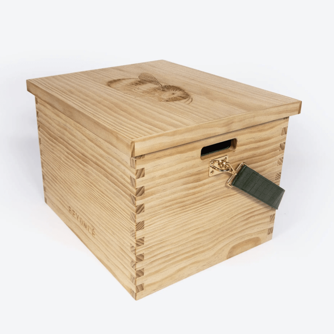 Beyonce Bee Wood Vinyl Crate