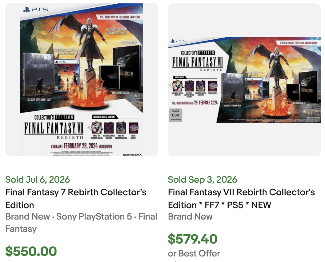 FF7 Remake Collector