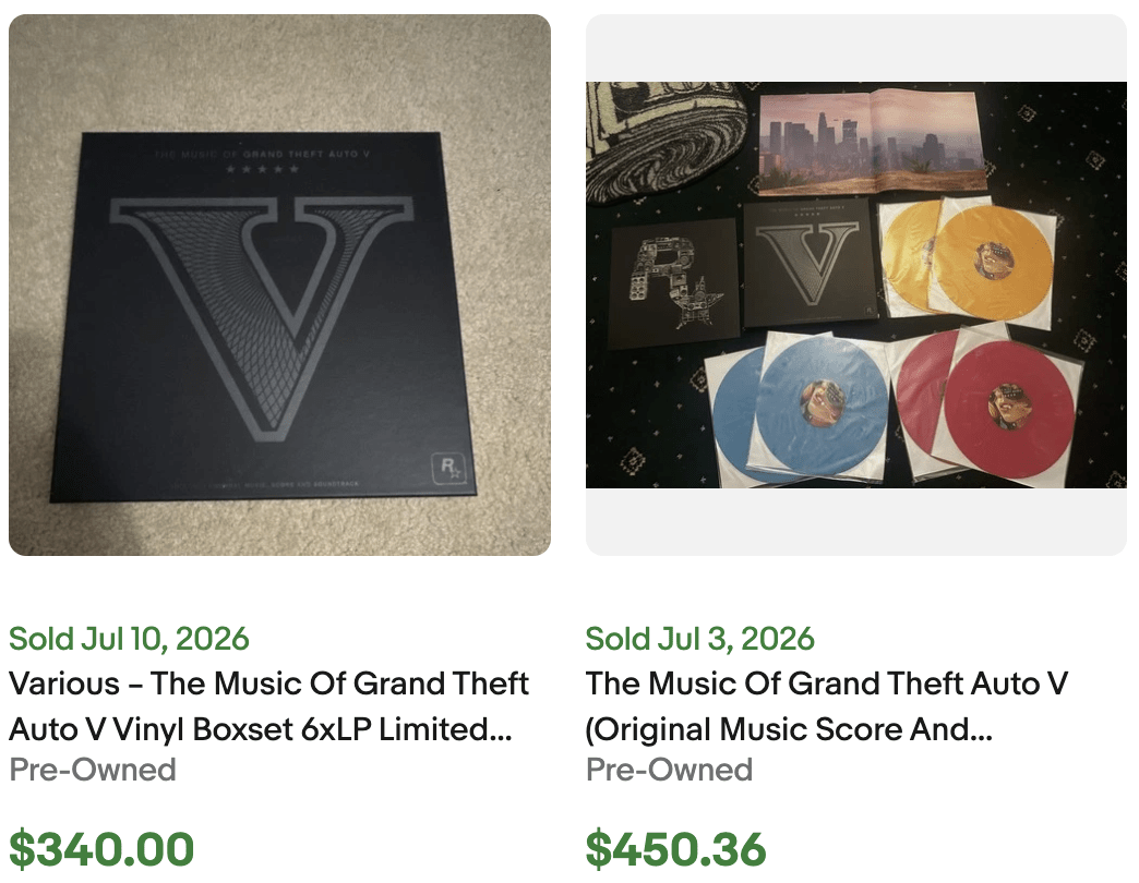 GTA 5 Collector Vinyl for Sale