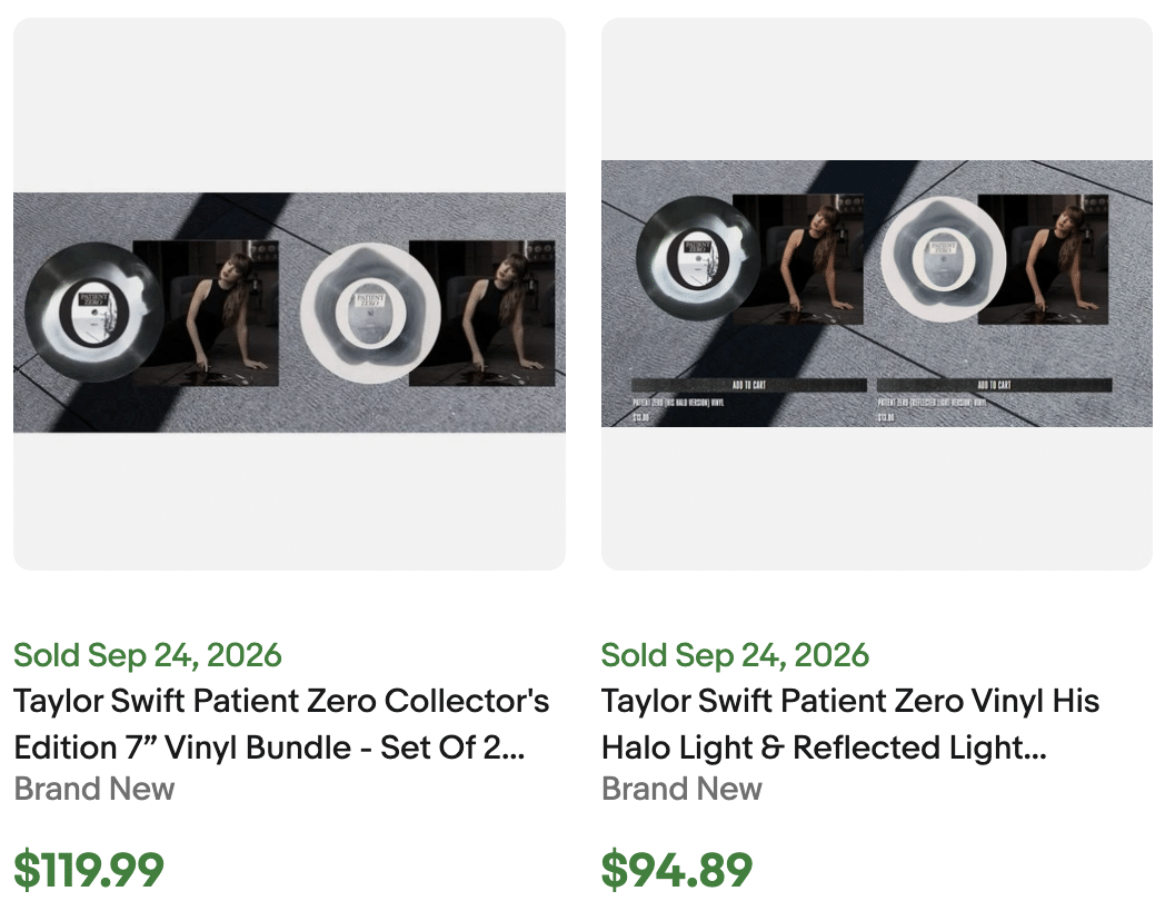 Taylor Swift Patient Zero Vinyl for Sale