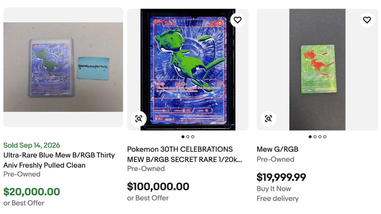 RGB Mew Card for Sale eBay