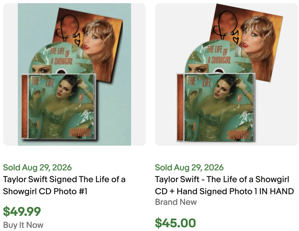 Taylor Swift Signed CD for Sale