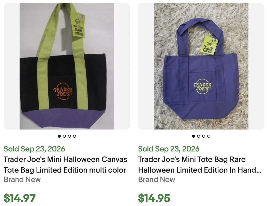 Trader Joe Halloween Tote for Sale