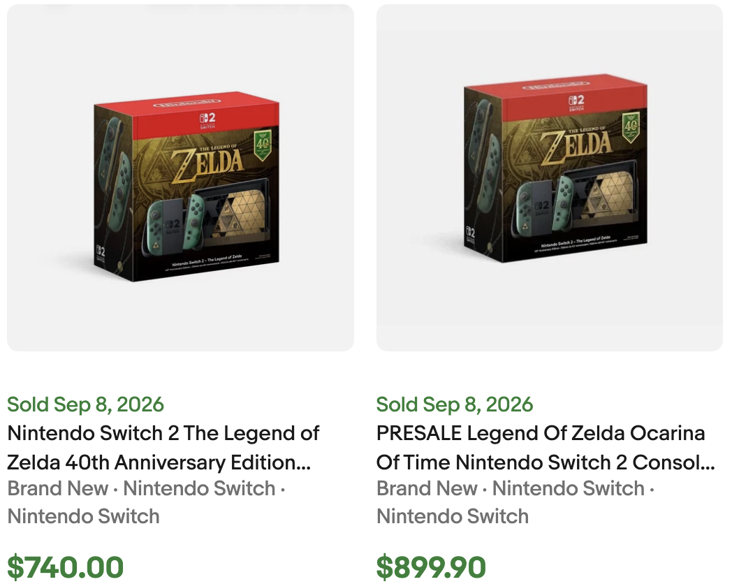 Zelda Anniversary Switch 2 for Sale
