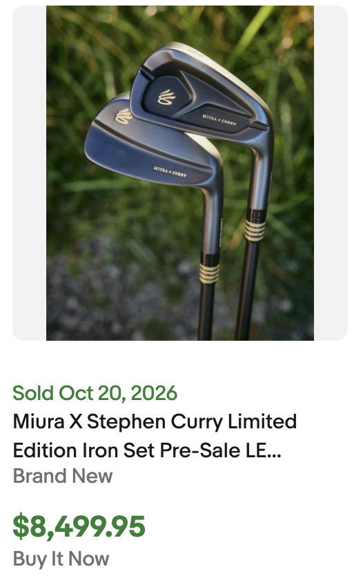 Steph Curry Miura Iron for Sale