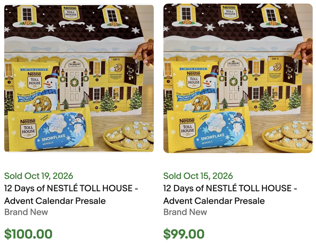 Toll House Advent Calendar for Sale