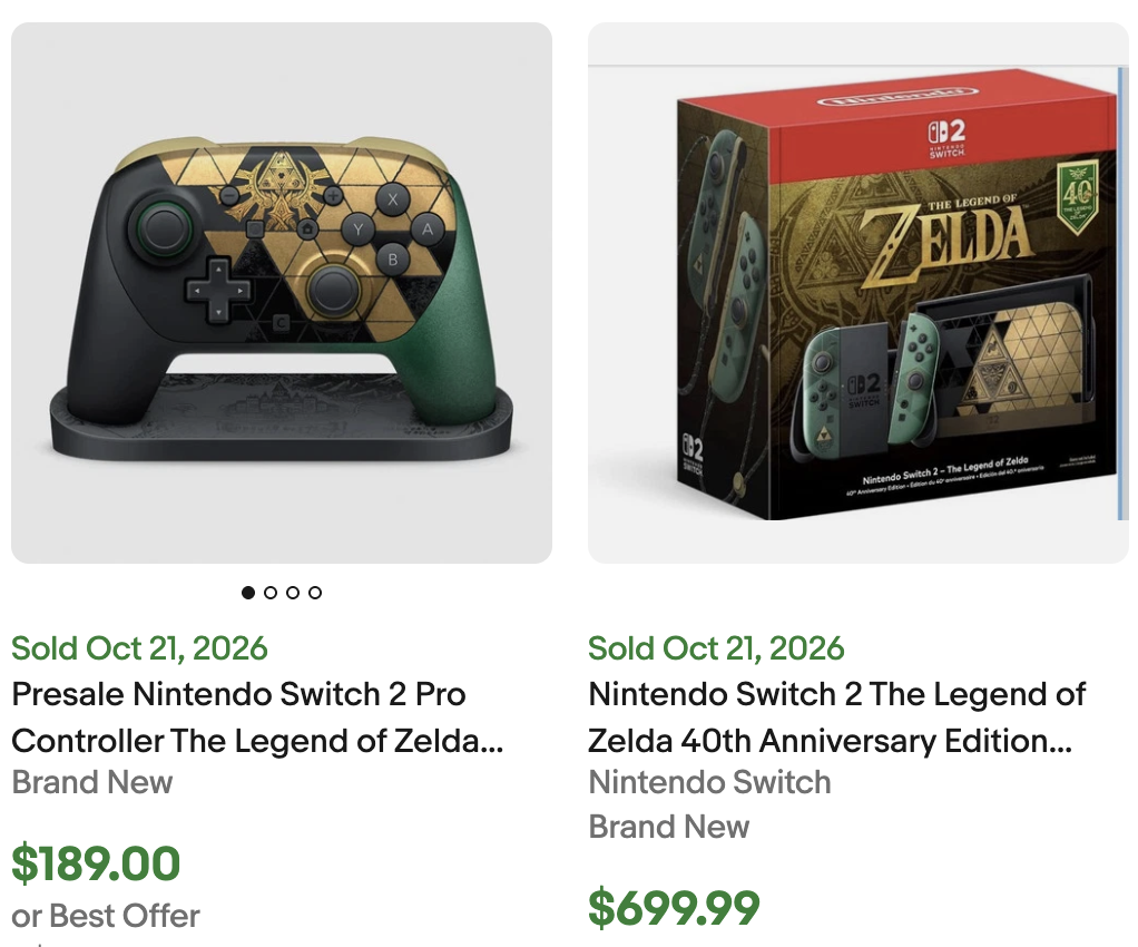 Zelda Switch 2 Controller for Sale